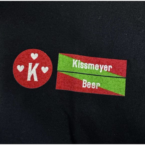 Vintage Gildan KISSMEYER BEER T-Shirt XL Men's Black Tee - Denmark Craft Brewery - Picture 1 of 6